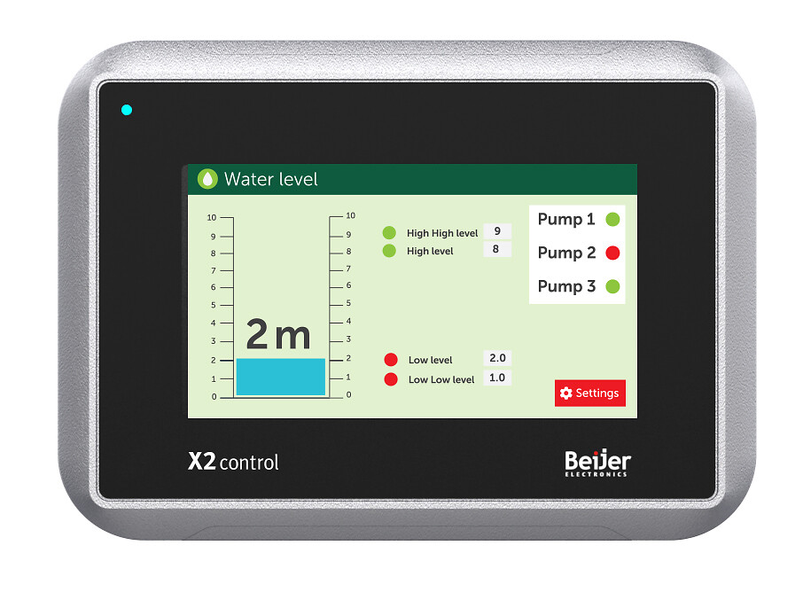 Operointipääte X2 control 4 iX Runtime Codesys 4.3" 480×272 TFT-kosketusnäyttö