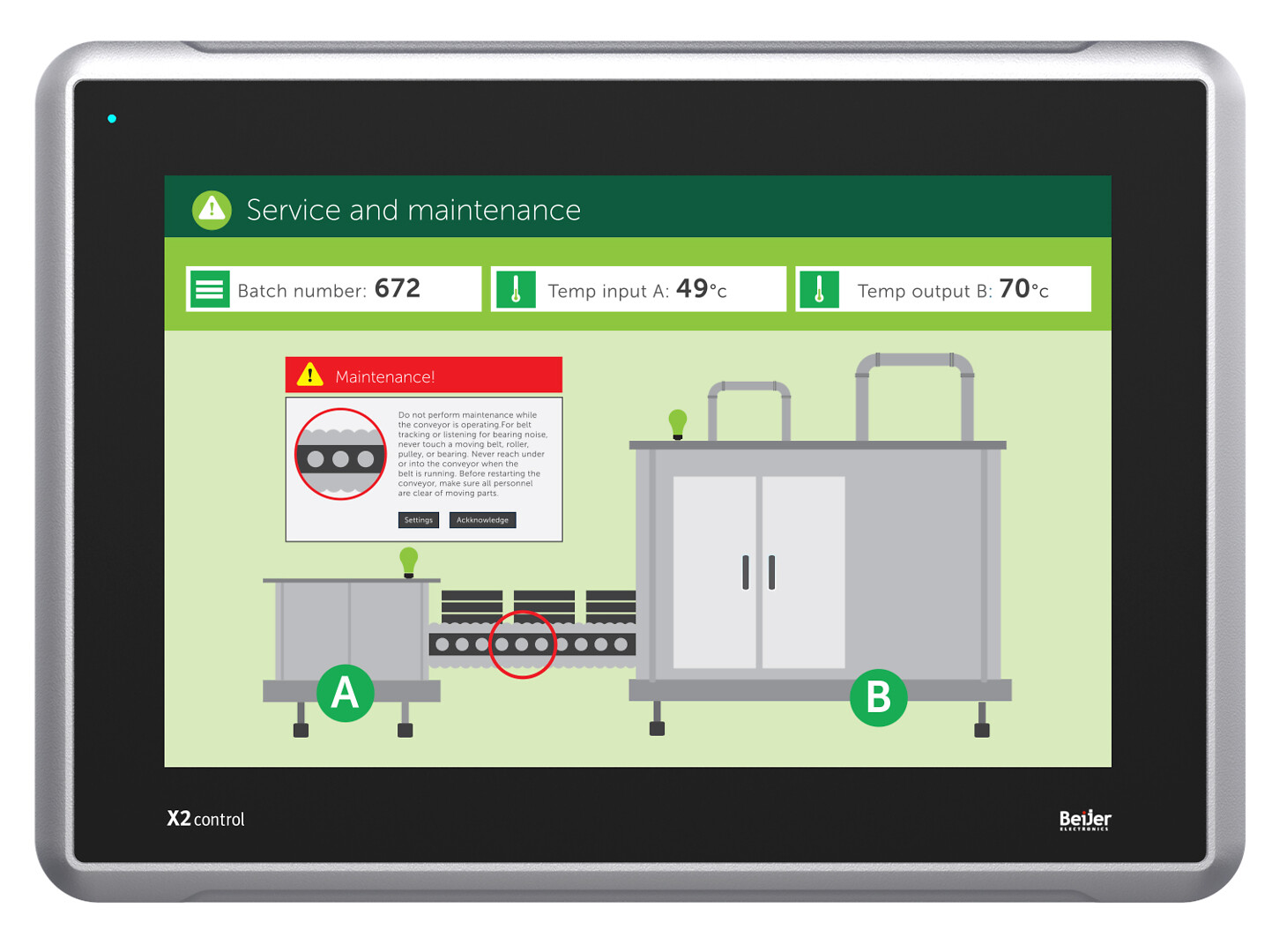 Operointipääte X2 control 12 iX Runtime Codesys 12.1" TFT-LCD kosketusnäyttö