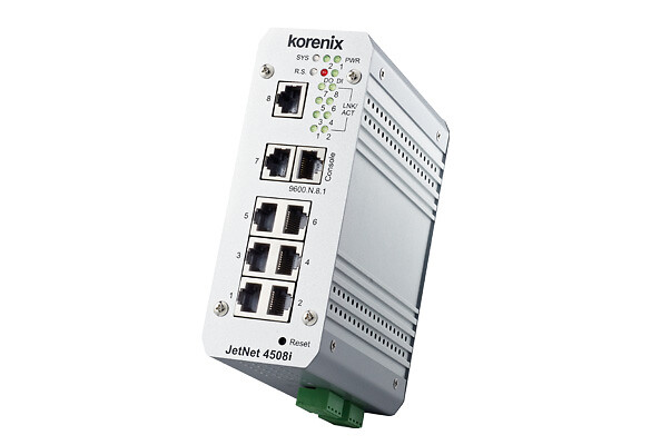Ethernet kytkin hallittu JetNet 4508i-w 8 porttia -40~70℃ DIN