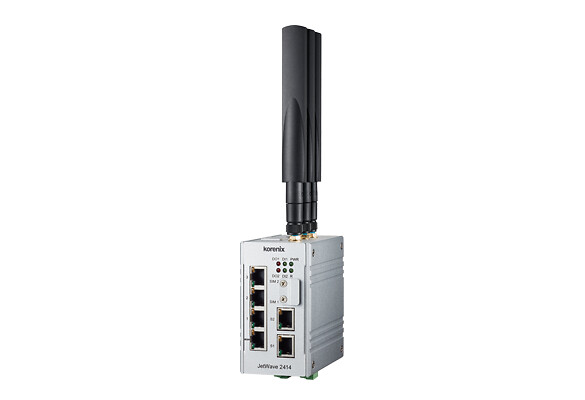 Teollisuusreititin JetWave 2414-LTE-E 1xFE,1xSE, LTE Cat4 B1/B3/B5/B7/B8/B20