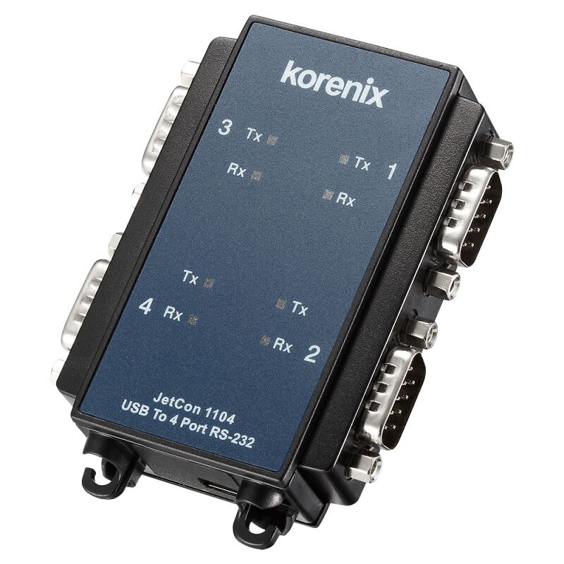 Sarjamuunnin JetCon 1104 4-port. USB – RS232C, -30~75°C
