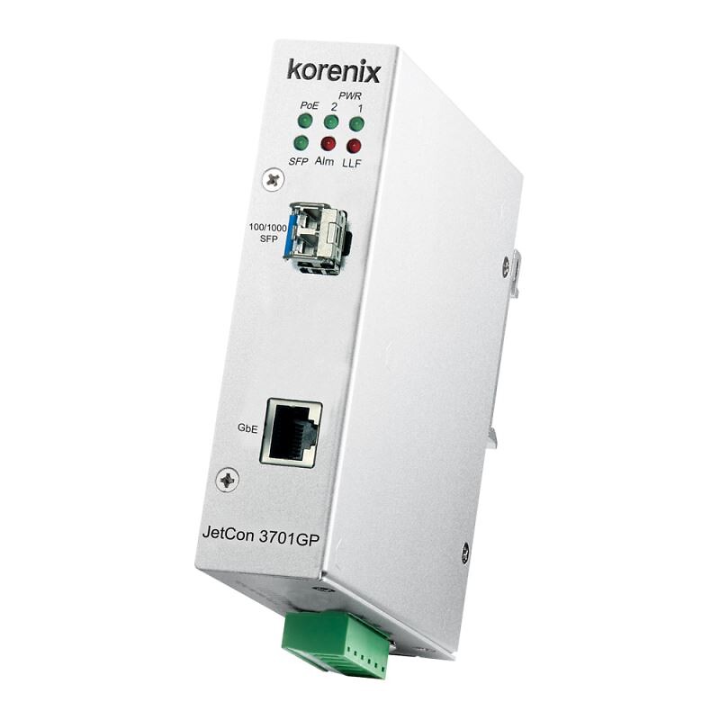 Mediamuunnin JetCon 3701GP-U 1000 Base-TX – SFP IEEE 802.3bt PoE, -40~75°C