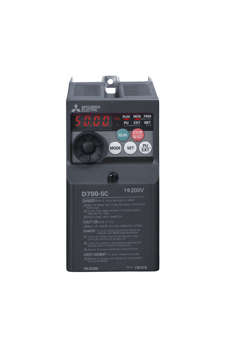 Taajuusmuuttaja FR-D720-0.2K 3x200VAC  1.4A  0.2kW IP20