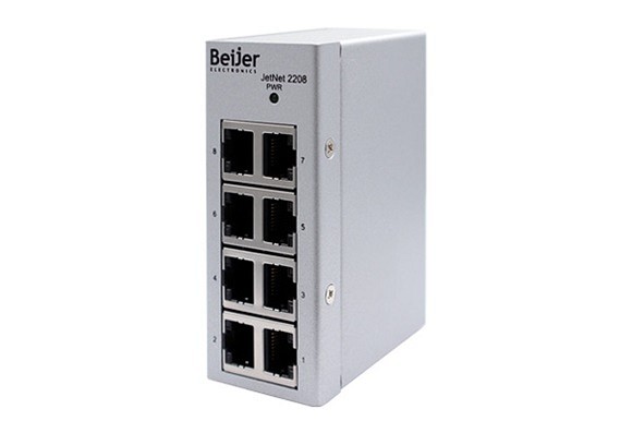 Ethernet kytkin JetNet 2208-T8 8 porttia 10/100TX -40°C ~75°C