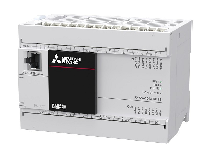 FX5S-40MT/ESS perusyksikkö 24 tuloa 24 VDC 16 transistorilähtöä AC-syöttö