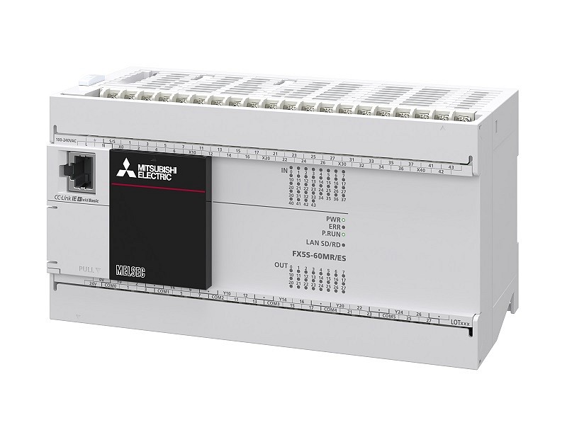 FX5S-60MR/ES perusyksikkö 36 tuloa 24 VDC 24 relelähtöä AC-syöttö