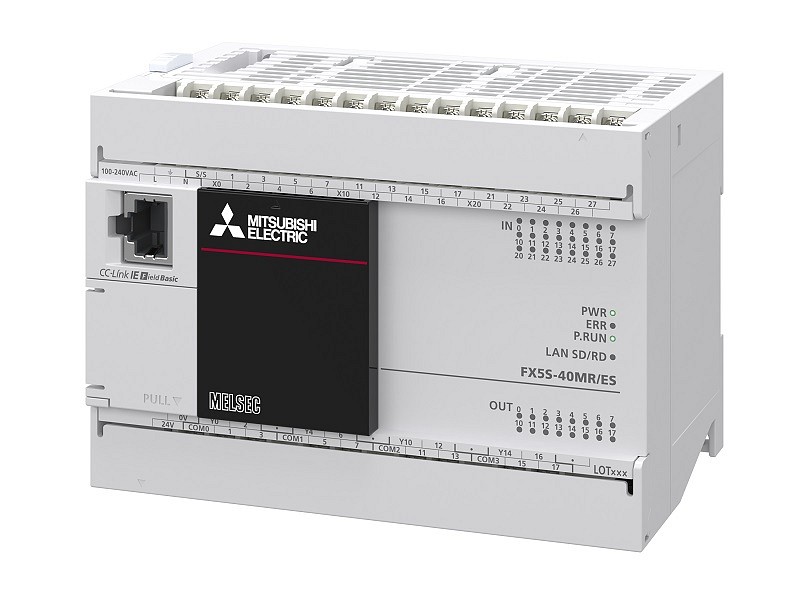 FX5S-40MR/ES perusyksikkö 24 tuloa 24 VDC 16 relelähtöä AC-syöttö