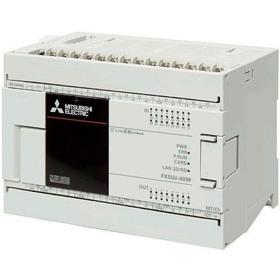 FX5UJ-40MR/ES perusyksikkö 24 tuloa 16 relelähtöä Ethernet SD USB AC-syöttö