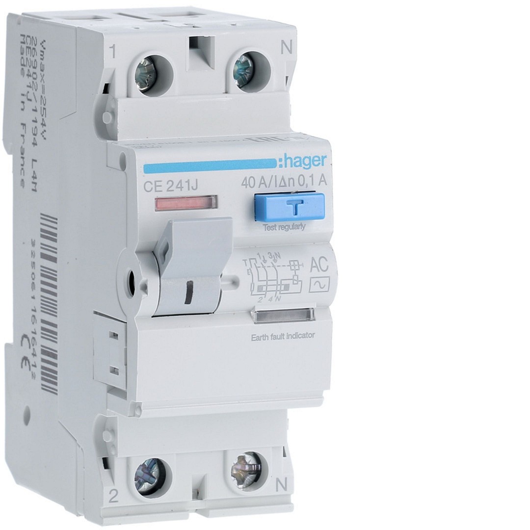 Rikkevoolukaitse 2P, 40A, 100mA, AC