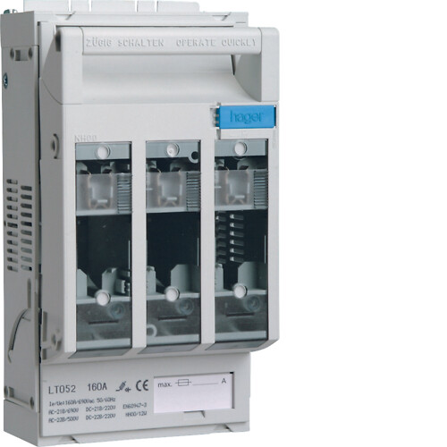 Sularilüliti NH00, 3x160A, DIN, M8