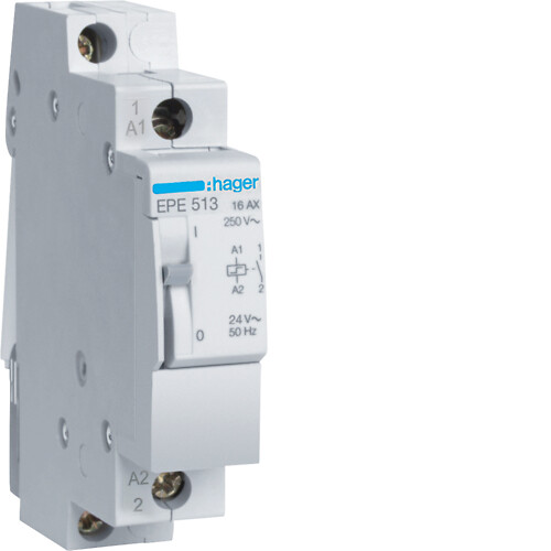 Impulssrelee 16A, 1NO, 230V (24VAC/12VDC), 1 moodul