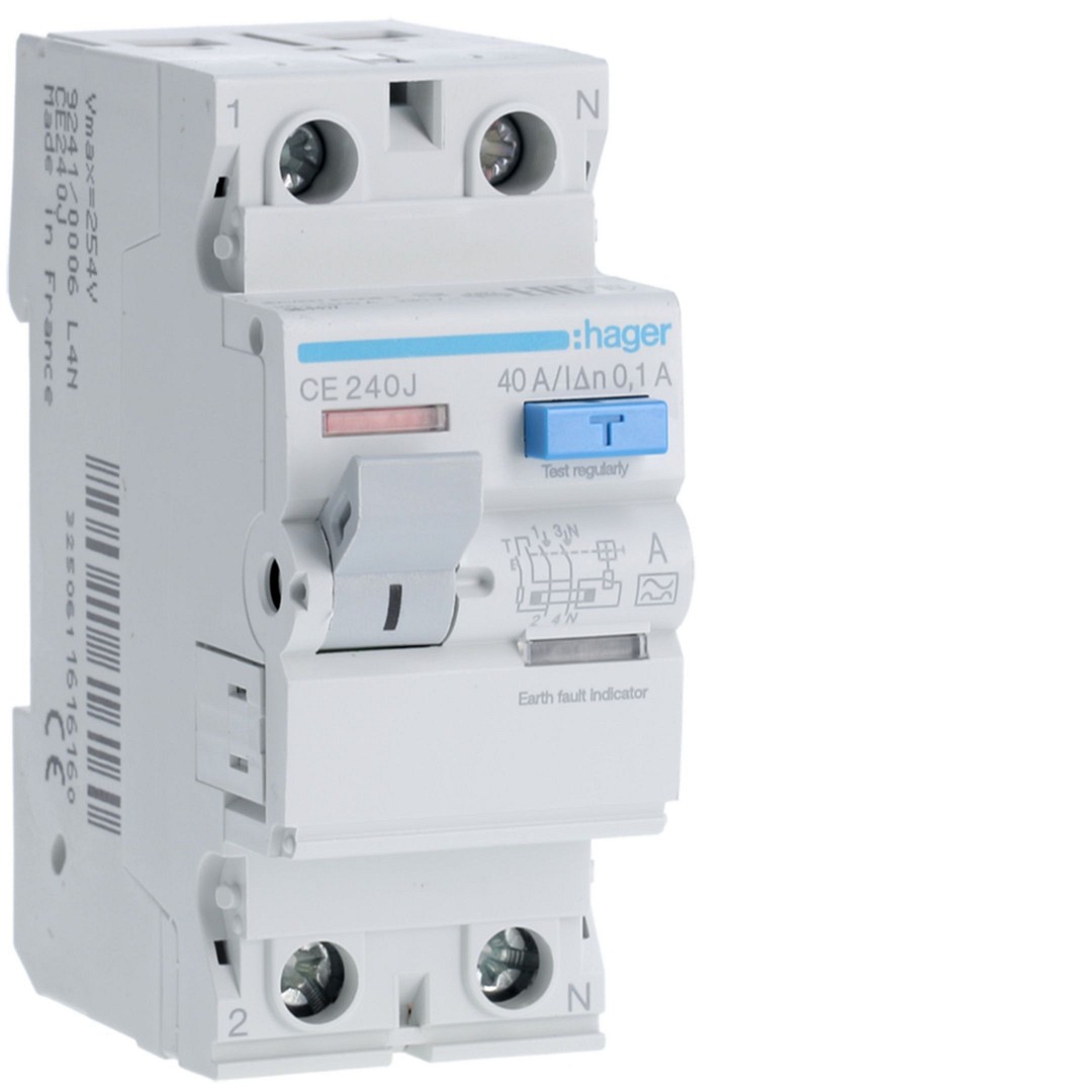 Rikkevoolukaitse 2P, 40A, 100mA, tüüp A