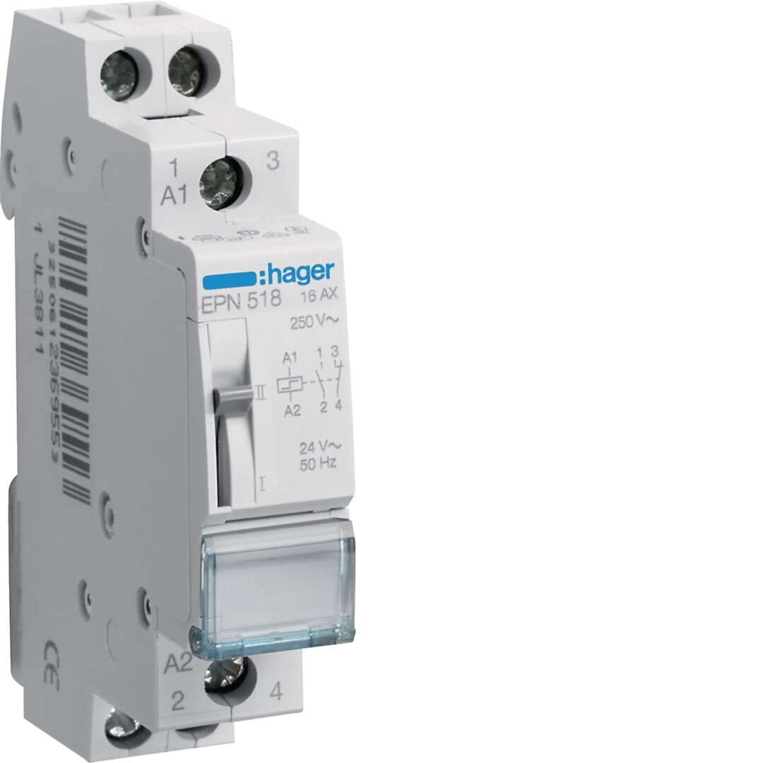 Impulssrelee 16A, 1NC+1NO, 24V, 1 moodul