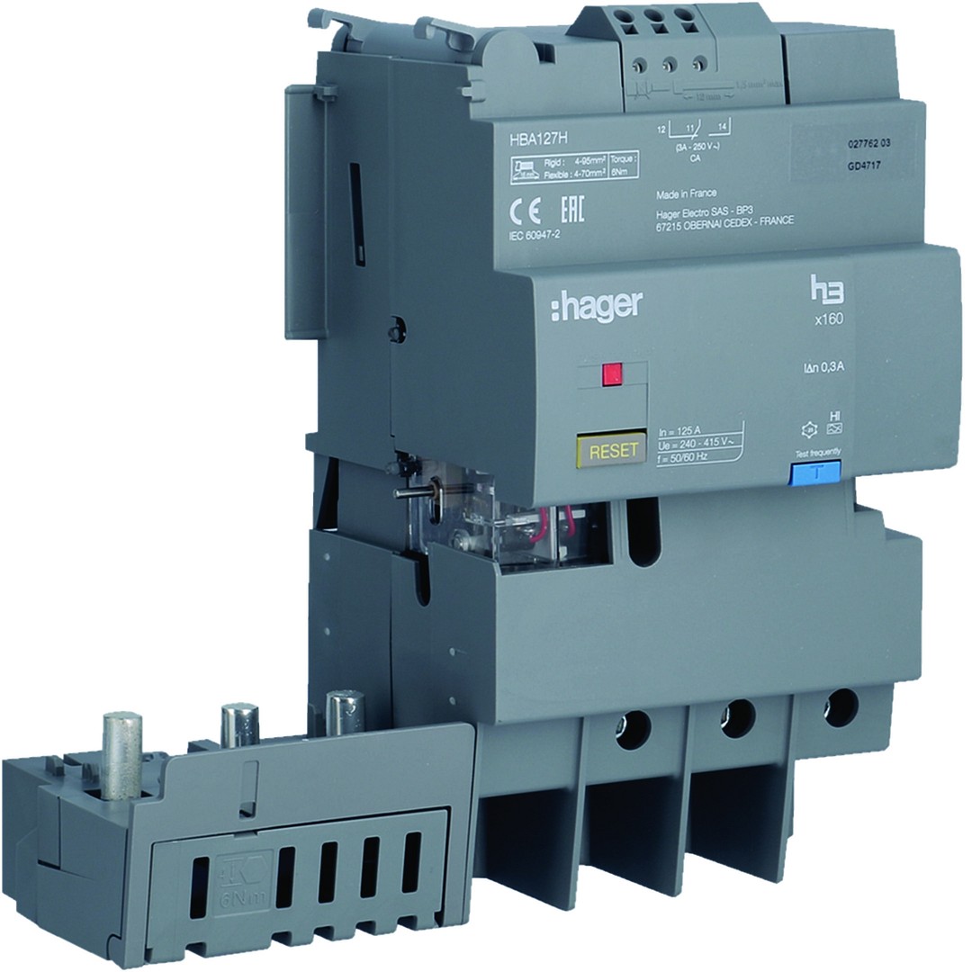 RVK lisamoodul x160, 3P, 125A, 300mA, reguleeritav