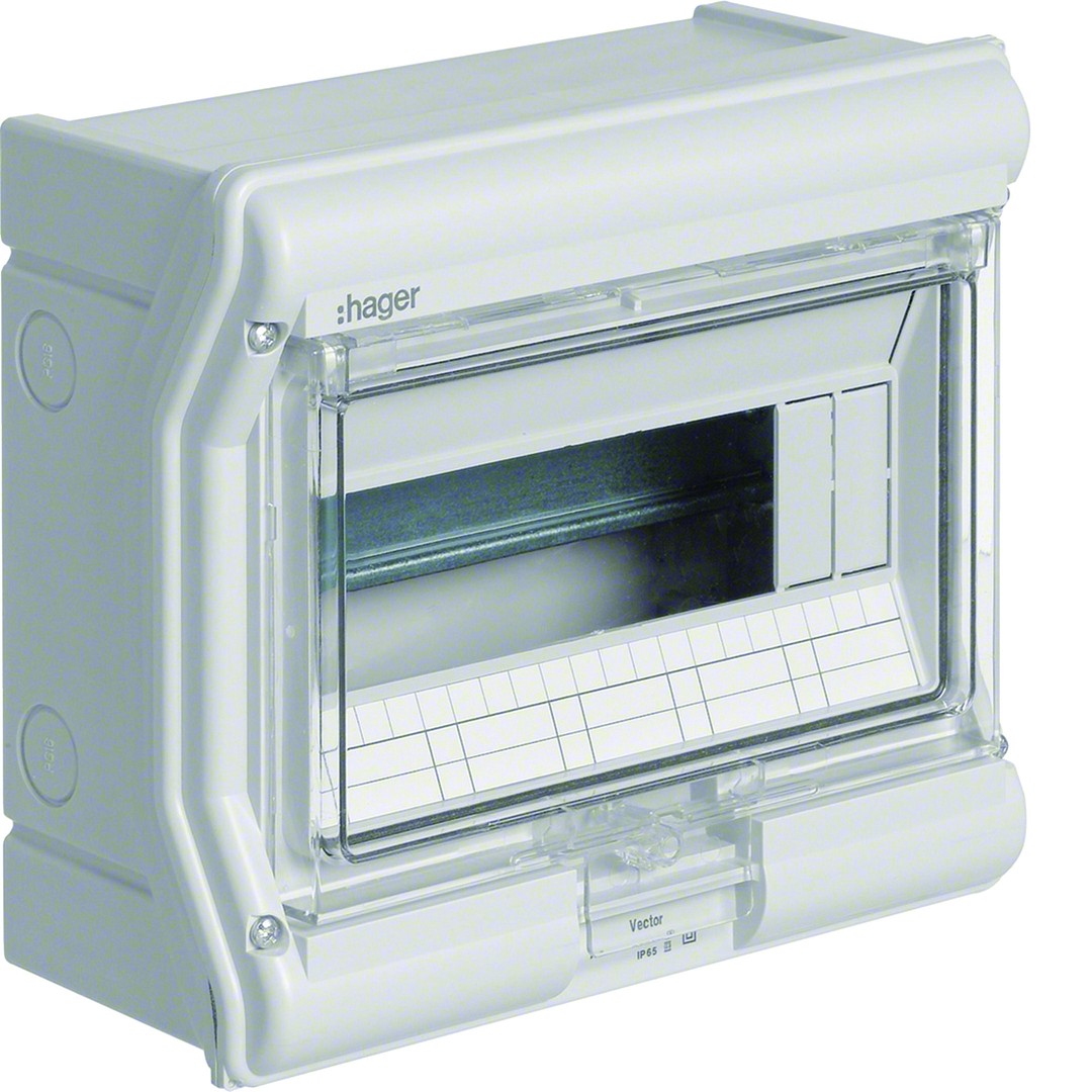 Moodulkilp Vector, pinnap., 1×10 moodulit, PE/N, IP65
