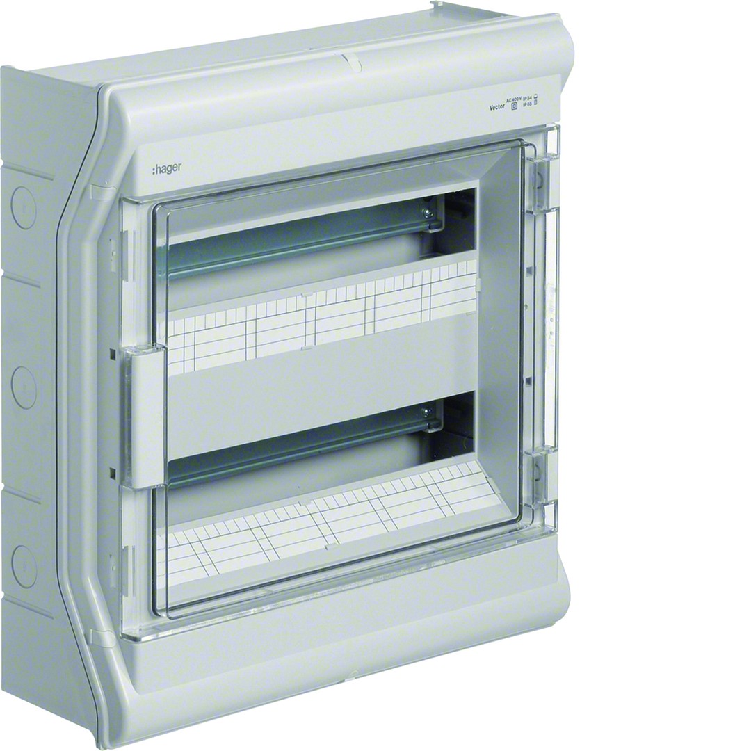 Moodulkilp Vector, pinnap., 2×18 moodulit, PE/N, IP65