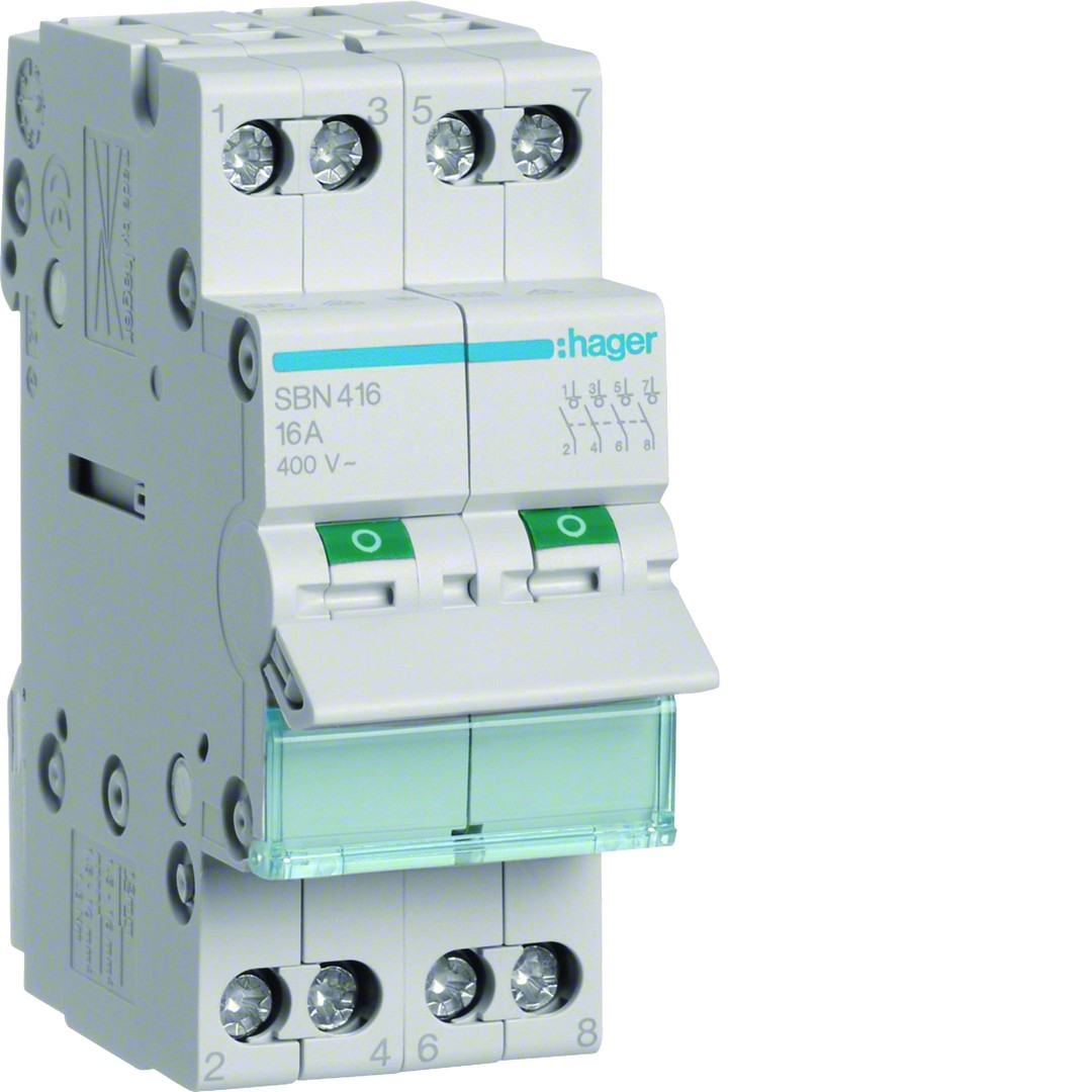 Moodullüliti 4P, 16A, 400VAC, 2 moodulit (16/10mm²)