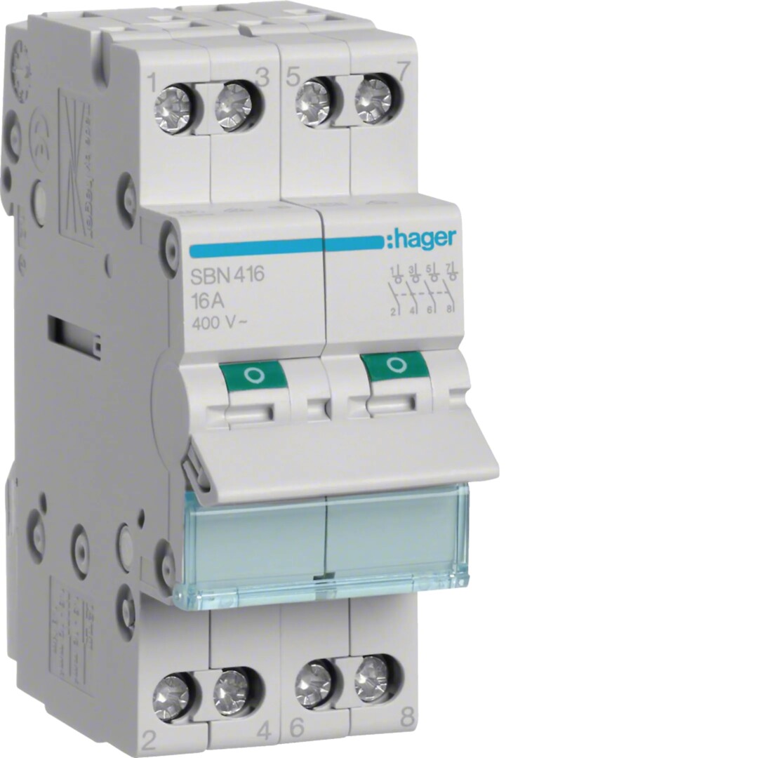 Moodullüliti 4P, 16A, 400VAC, 2 moodulit (16/10mm²)