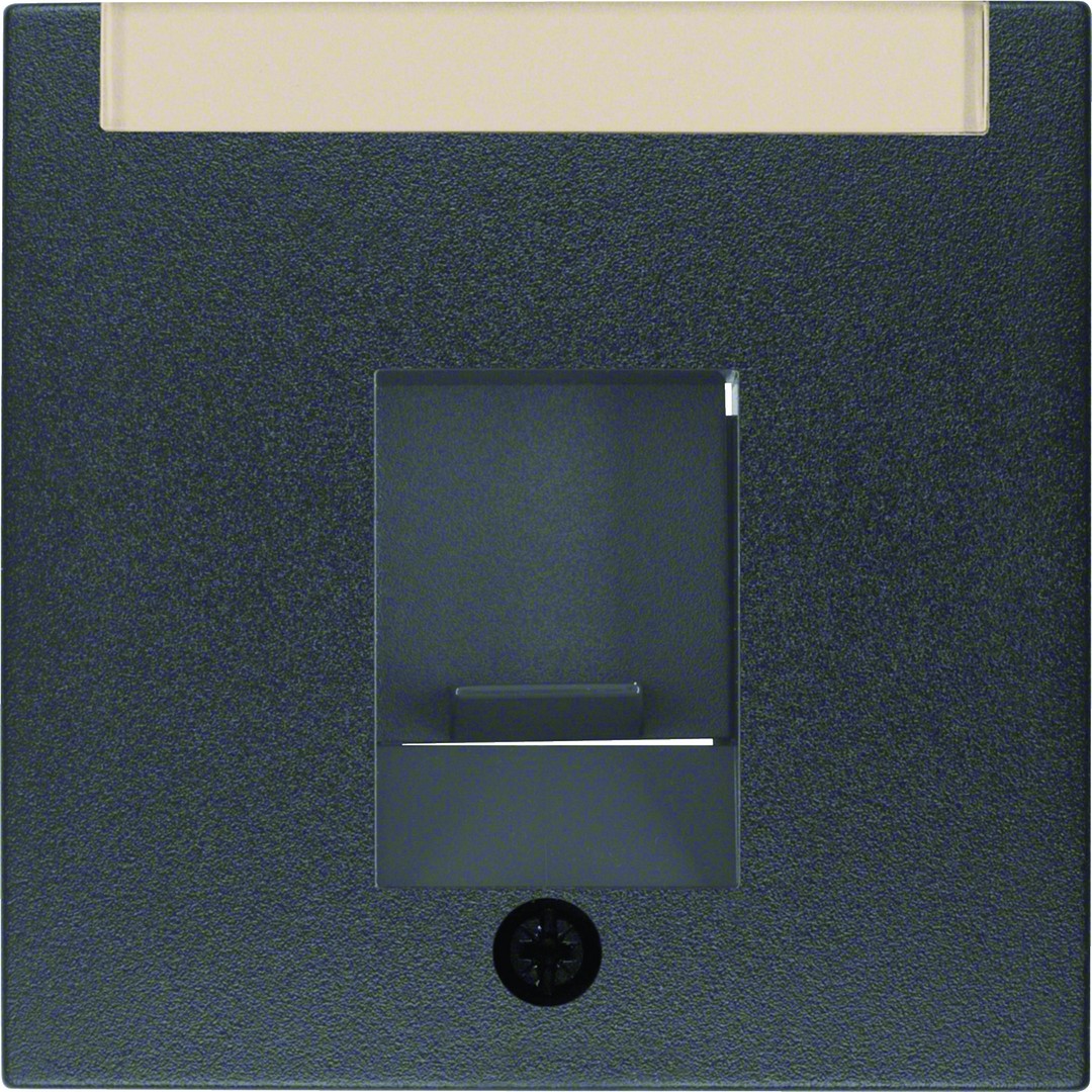 Centrinė plokštė „Safety Plus“ su langeliu, Berker S1/B3/B7, antracitas matinis