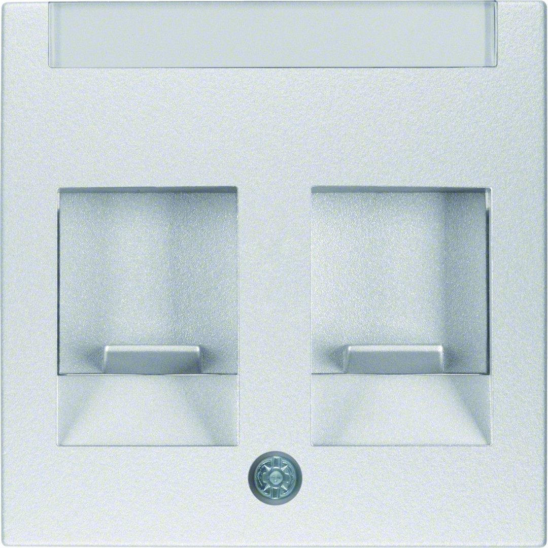 Centrinė plokštė „Safety Plus“ su langeliu, Berker S1/B3/B7, aliuminis matinis