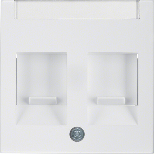 Centrinė plokštė „Safety Plus“ su langeliu, Berker S1/B3/B7, balta blizgi
