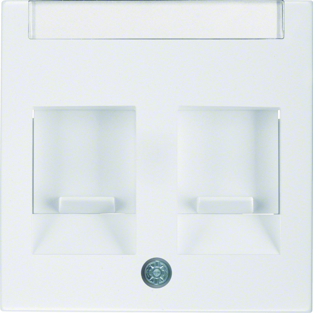 Centrinė plokštė „Safety Plus“ su langeliu, Berker S1/B3/B7, balta blizgi