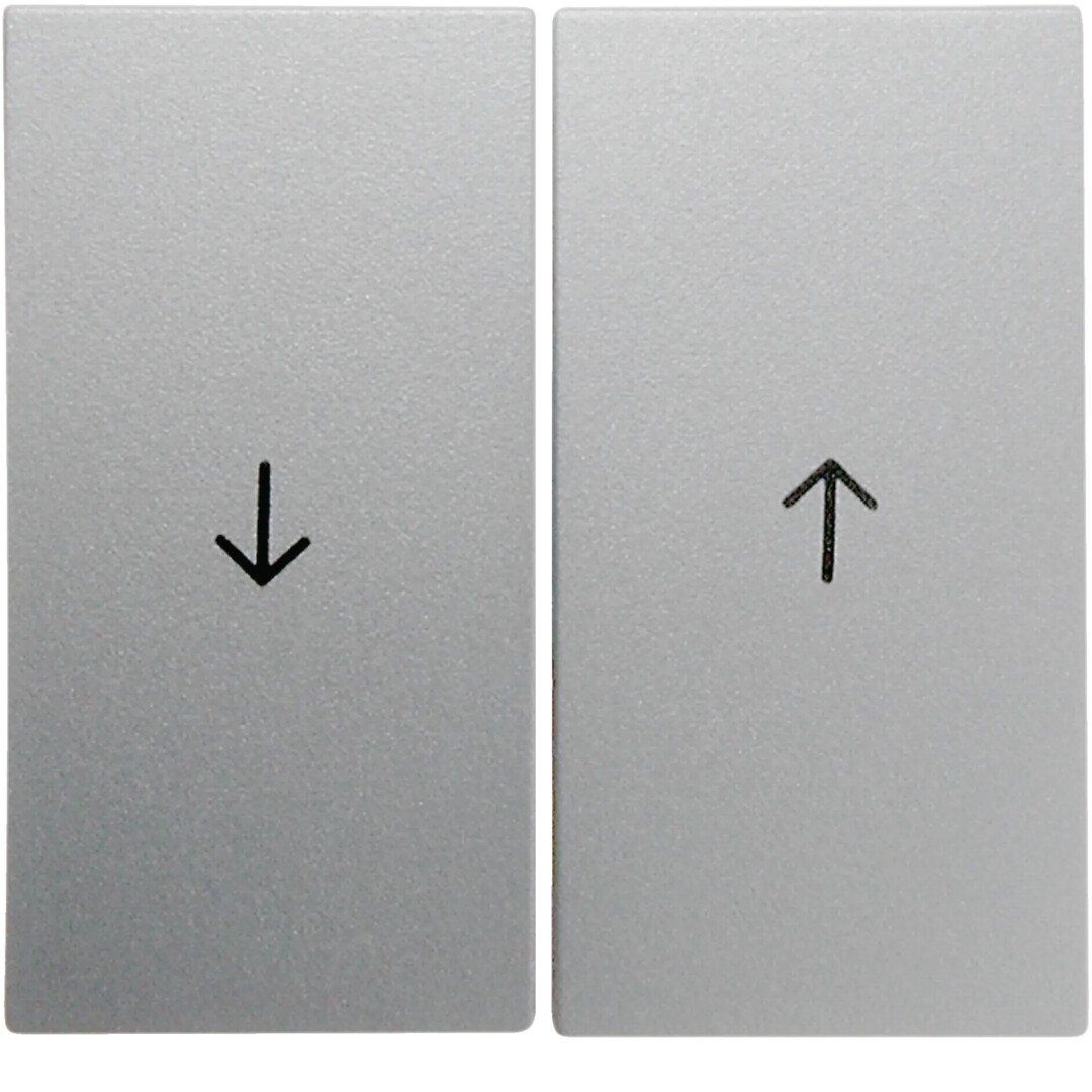Klavišas 2-gubas žaliuzių jungikliui Berker S1/B3/B7 aliuminis matinis