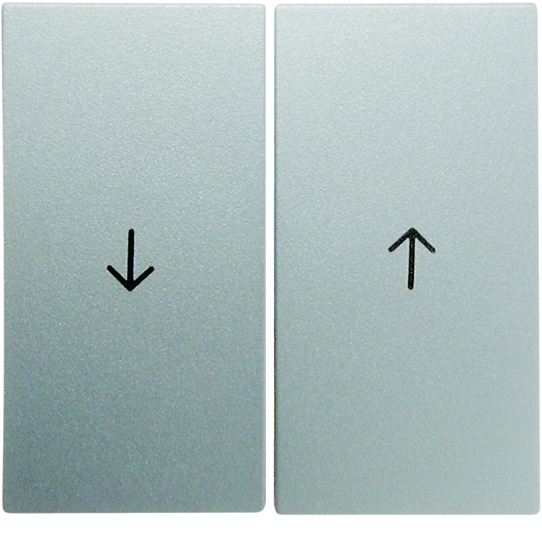Klavišas 2-gubas žaliuzių jungikliui Berker S1/B3/B7 aliuminis matinis