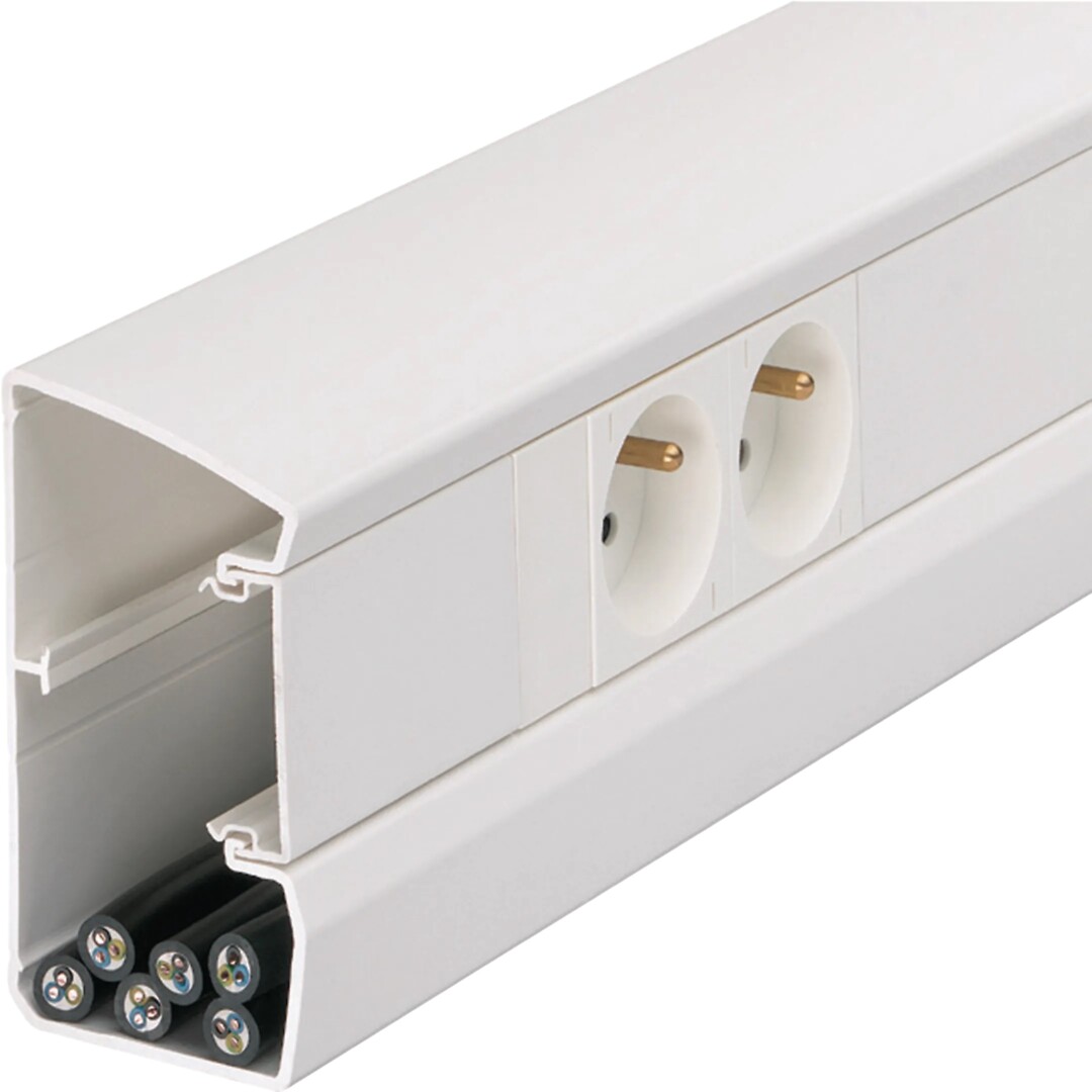 Kanalas 45×45 standarto instaliacijai,  50×100 mm, RAL9010