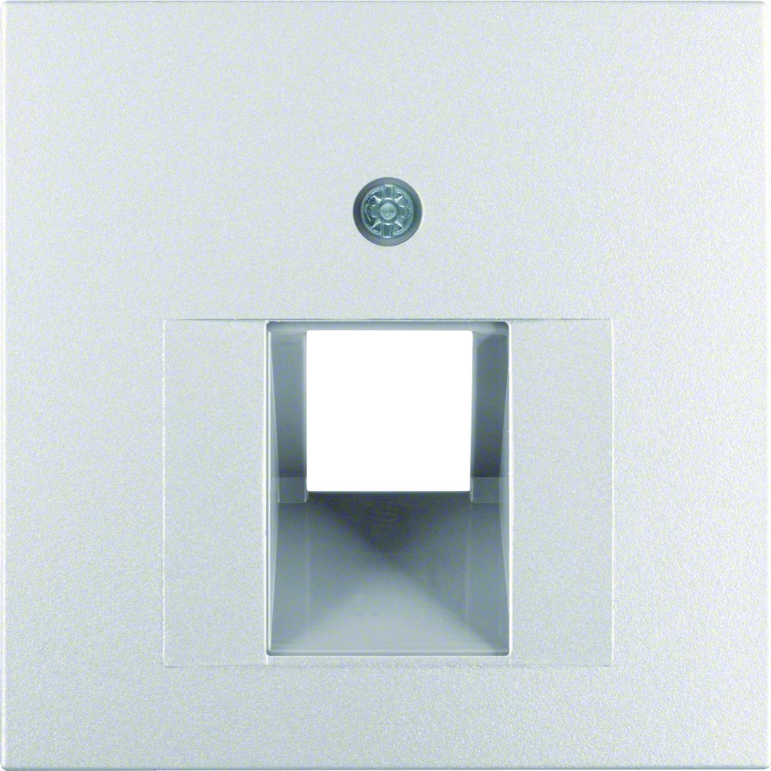 Centrinė plokštė FCC RJ45 Berker S1/B3/B7, aliuminis matinė