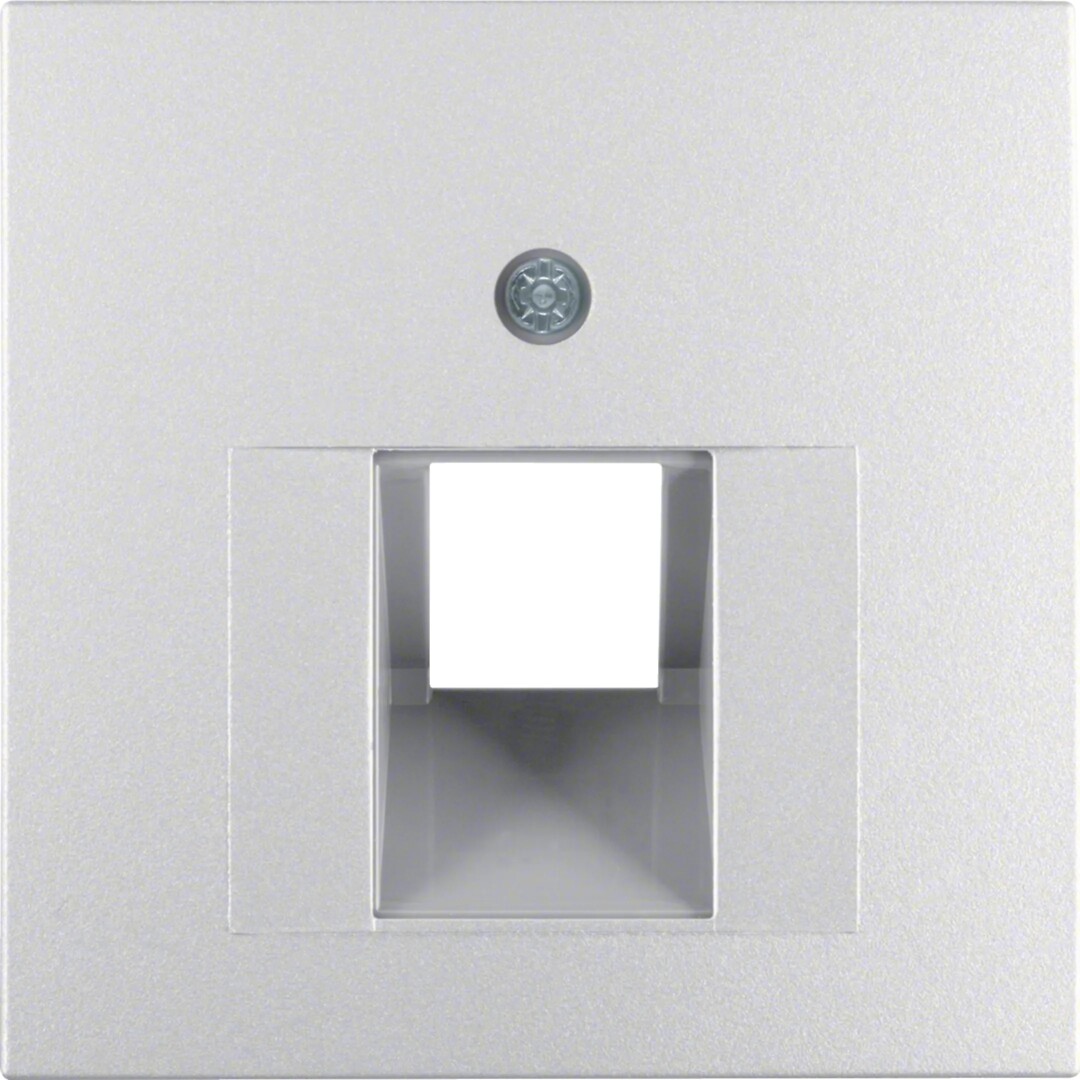 Centrinė plokštė FCC RJ45 Berker S1/B3/B7, aliuminis matinė