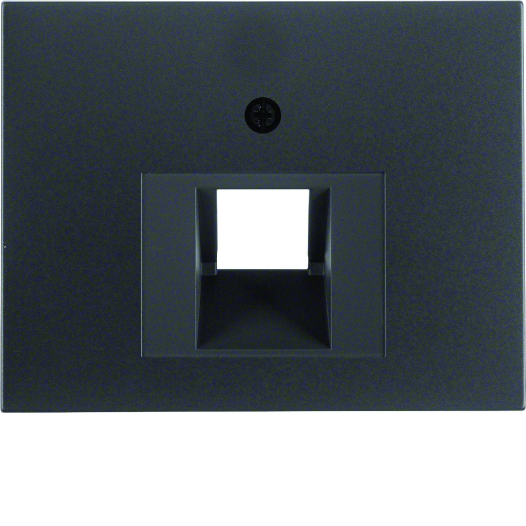 Centrinė plokštė FCC, RJ45, Berker K1, antracitas matinė