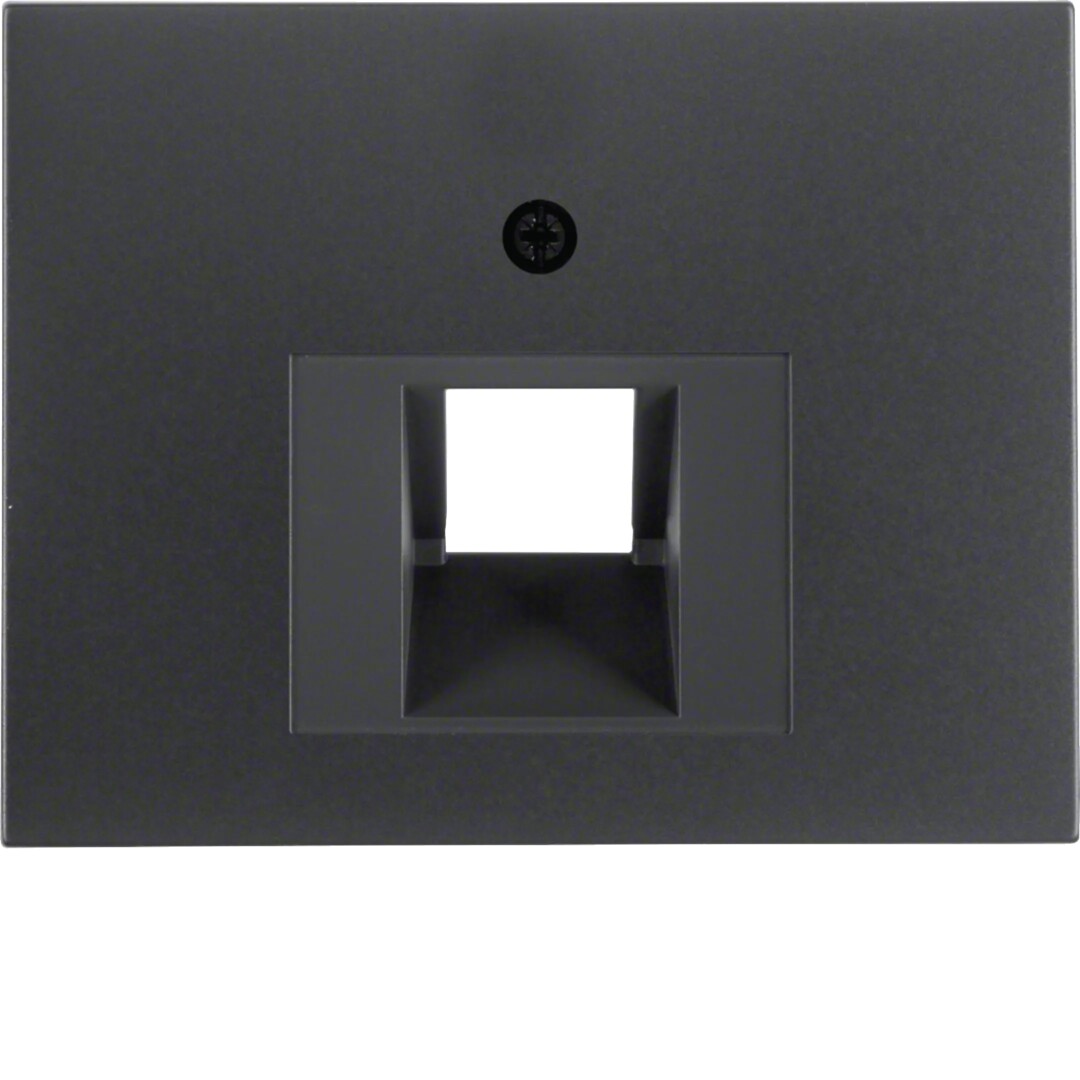 Centrinė plokštė FCC, RJ45, Berker K1, antracitas matinė