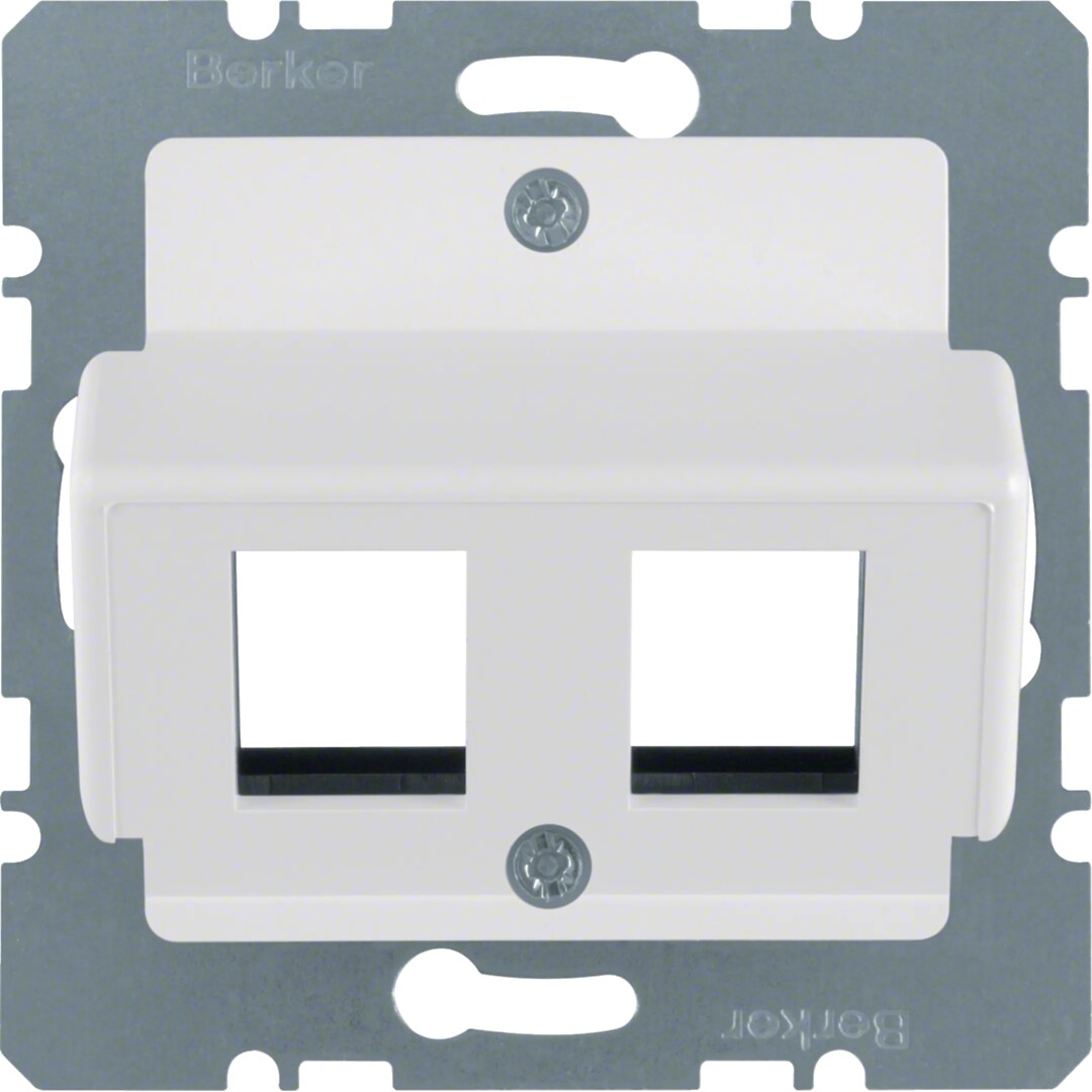 Centrinė plokštė AMP moduliui 2xRJ45, balta matinė