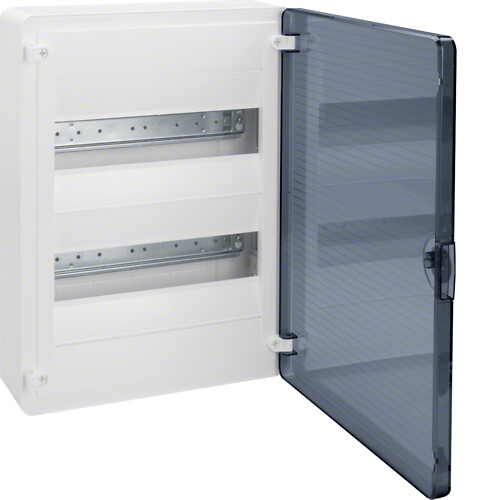 Virštinkinis plastikinis skydelis su skaidriomis durelėmis, IP40, 2×12, Golf