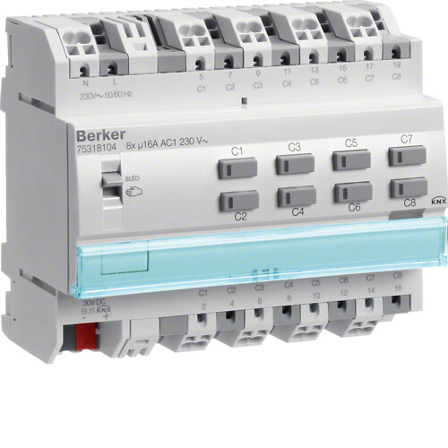 KNX išėjimų modulis 8 kanalų arba 4 kanalų žaliuzėms