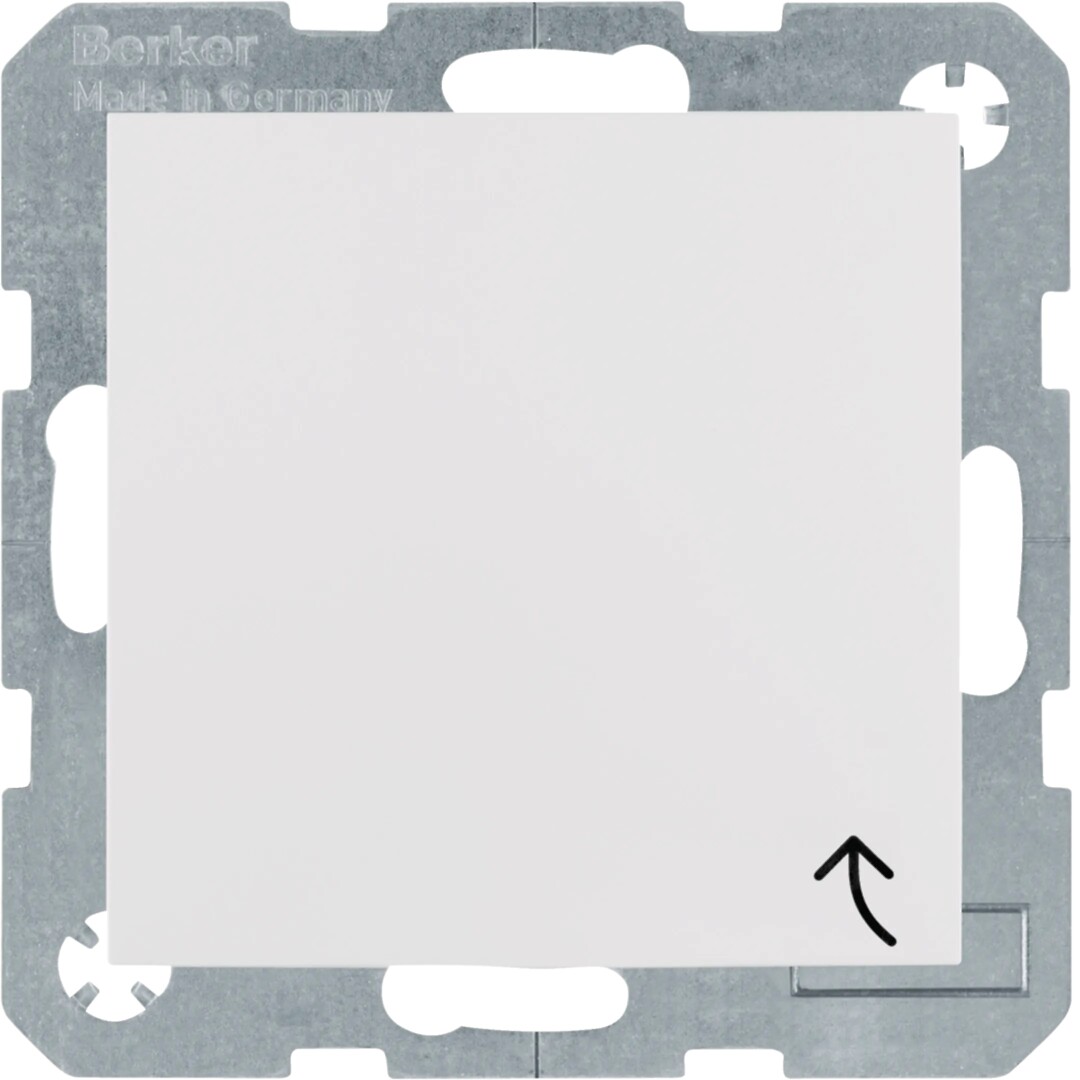 Schuko lizdas QC su dangteliu Berker S1/B3/B7 baltas blizgus