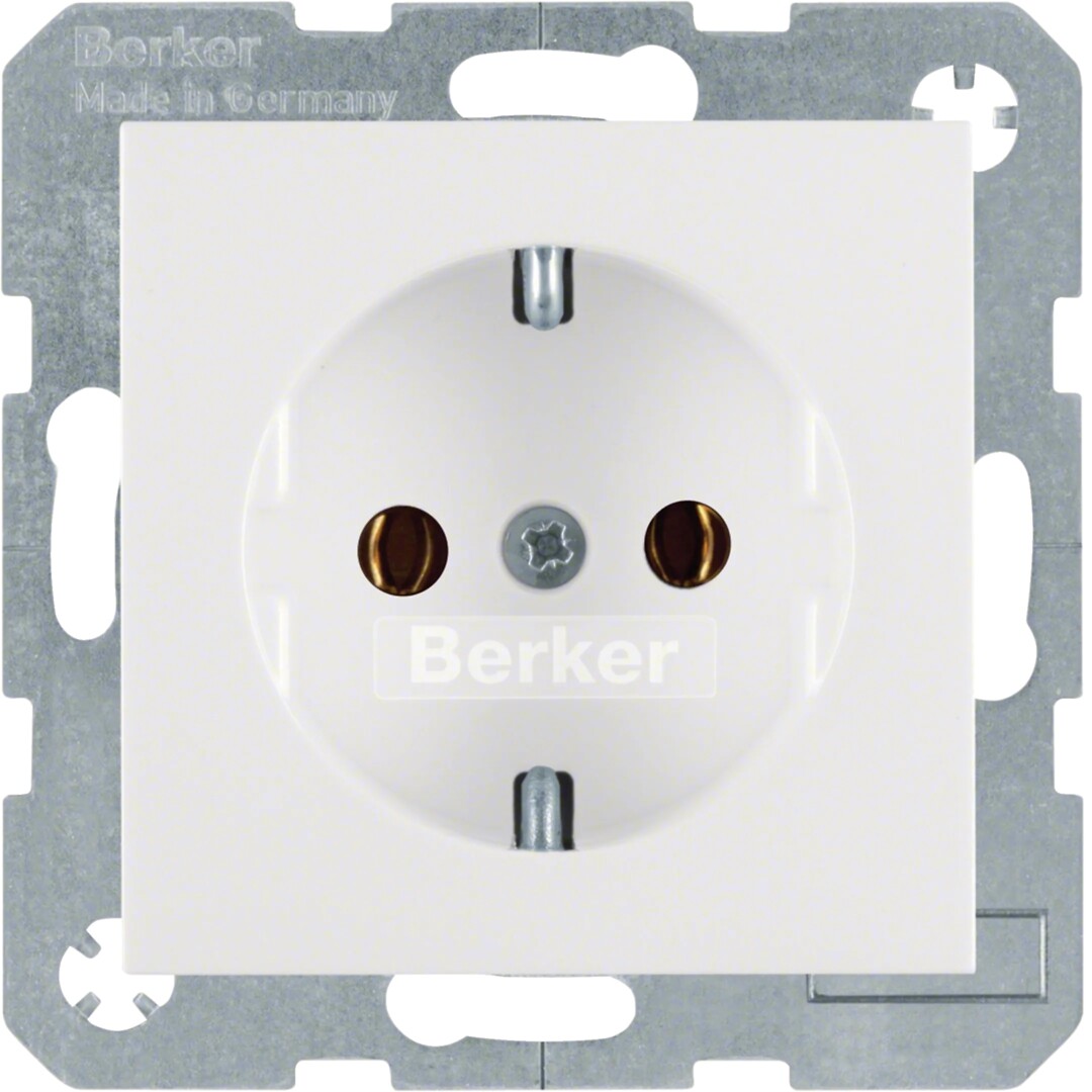 Schuko lizdas QC Berker S1/B3/B7 baltas matinis
