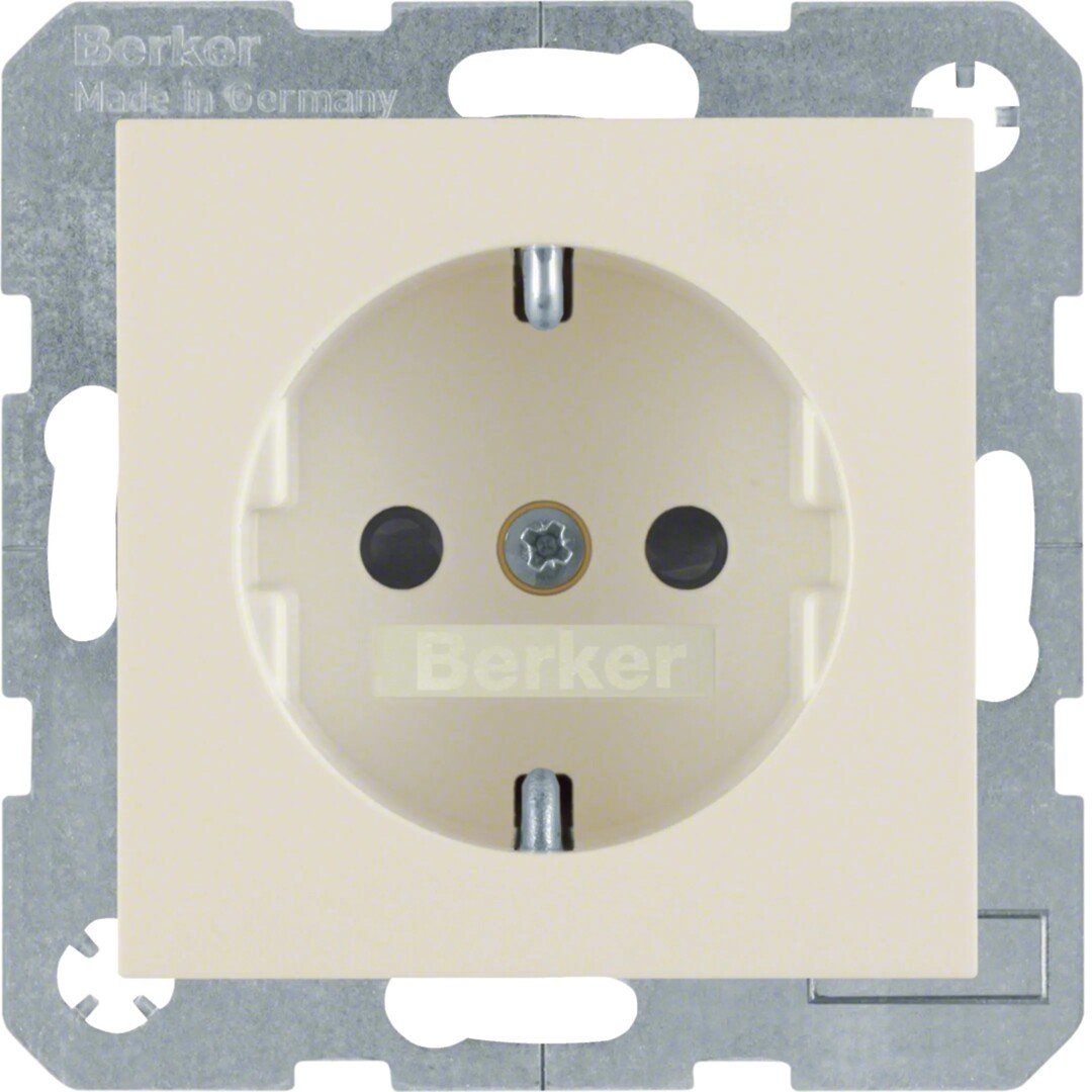 Schuko lizdas  QC „Safety Plus“ Berker S1/B3/B7, smėlio blizgus
