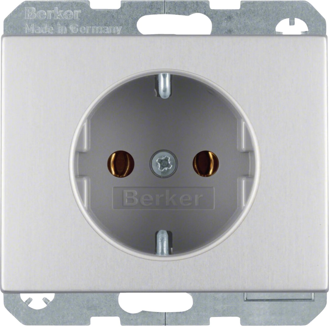 Schuko lizdas QC, Berker K1/K5, anoduotas aliuminis
