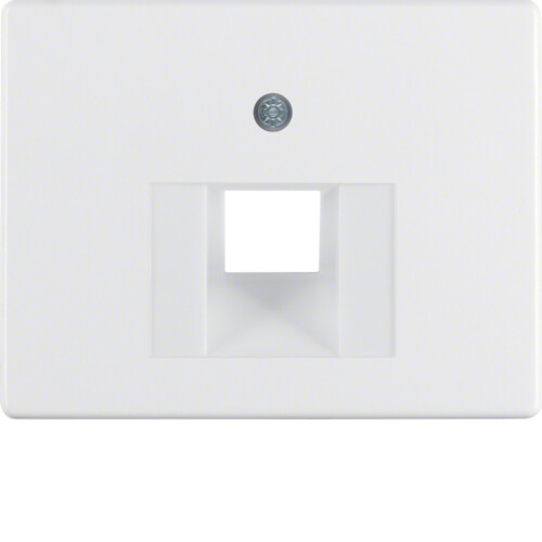 Centrinė plokštė, lizdui, FCC, RJ45 , Berker Arsys, balta blizgi