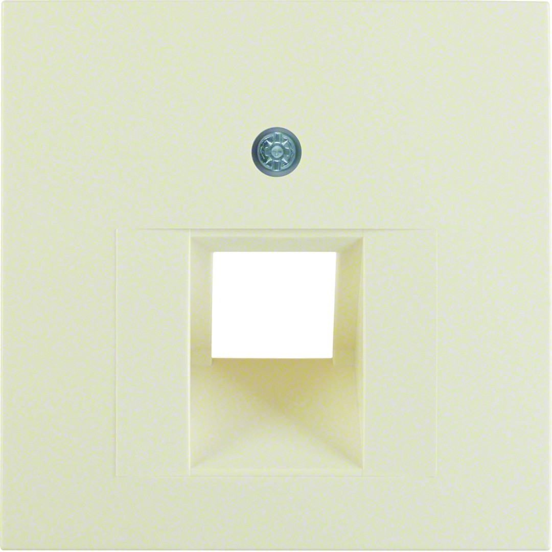 Centrinė plokštė FCC lizdui, RJ45, Berker S1/B3/B7, smėlinė blizgi