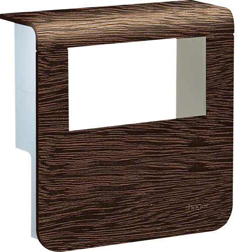 SL instaliacinė dėžutė 2-vietė 45×45 standartui kanalui 20×80, sucupira spalva