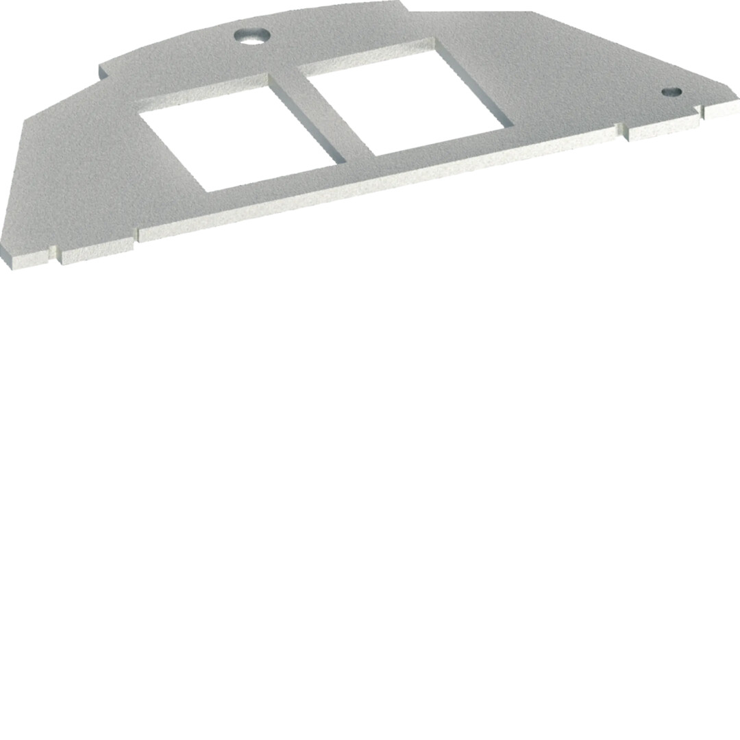 Montavimo plokštė Keystone, tipas 01, 19,3×14,8, dviejų lizdų