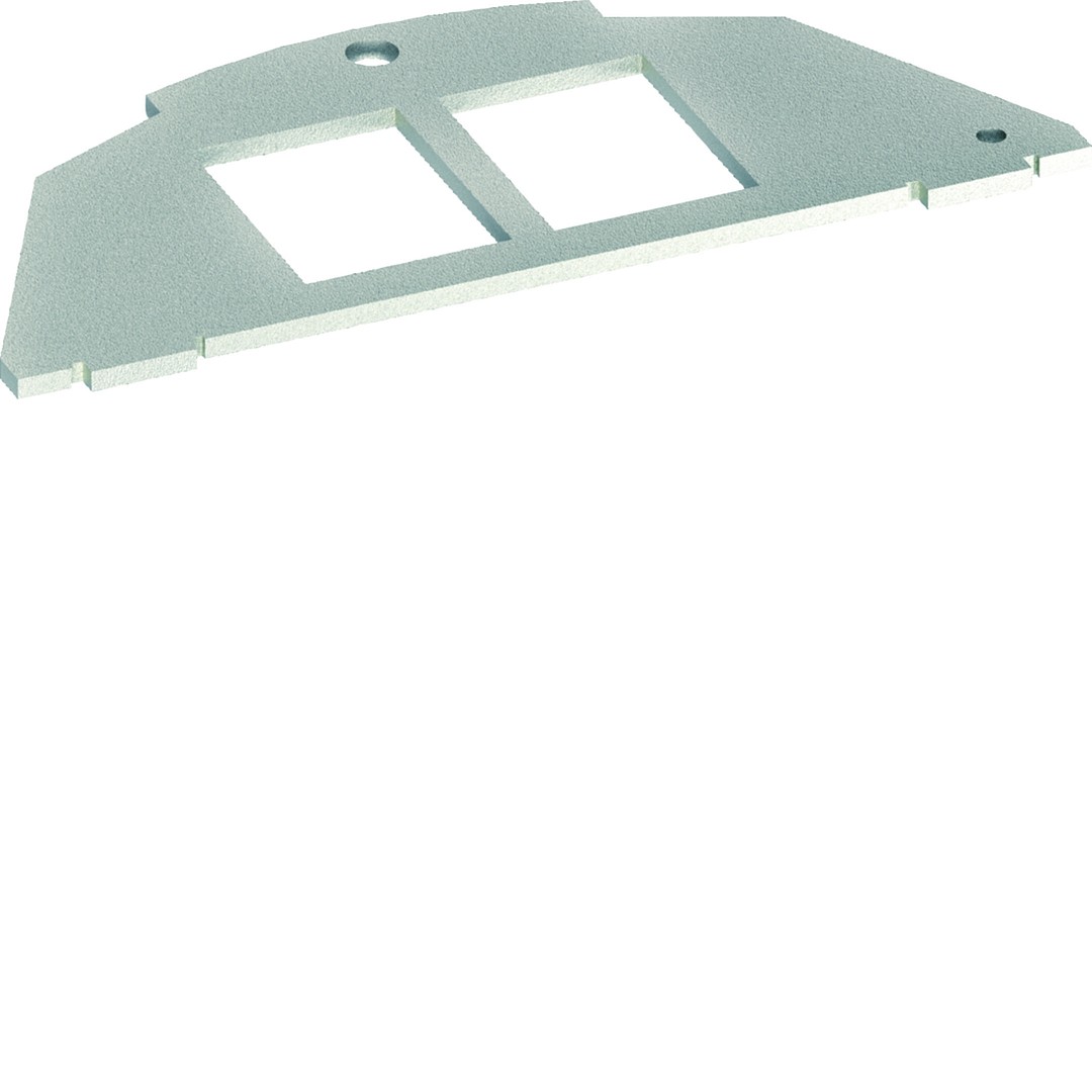 Montavimo plokštė Keystone, tipas 01, 19,3×14,8, dviejų lizdų