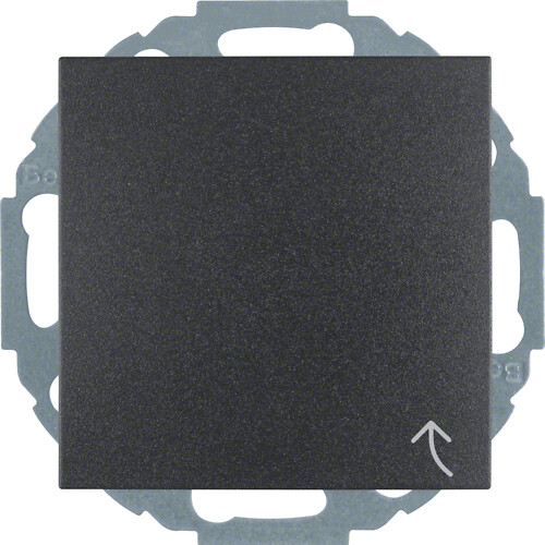 Schuko lizdas QC „Safety Plus“su dangteliu 45˚ Berker S1/B3/7 antracitas matinis