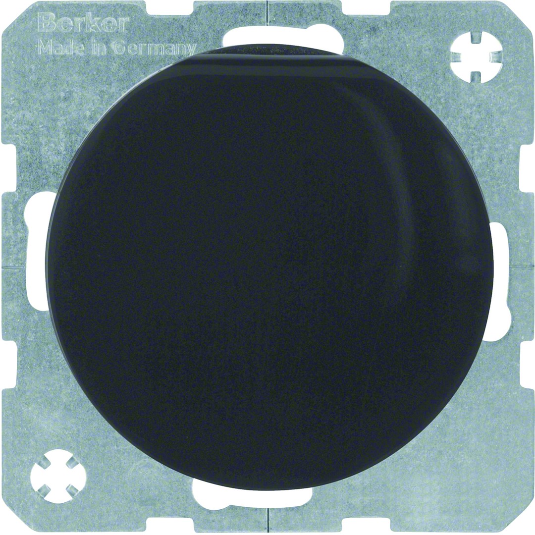 Schuko lizdas  QC  „Safety Plus“su dangteliu IP44 Berker R1/R3/R8 juodas blizgus
