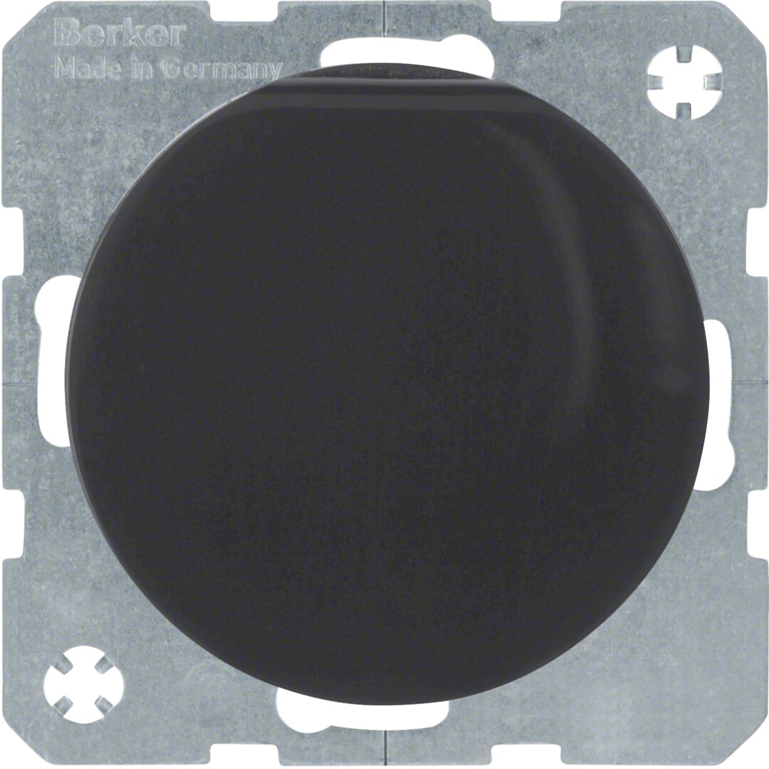 Schuko lizdas  QC  „Safety Plus“su dangteliu IP44 Berker R1/R3/R8 juodas blizgus