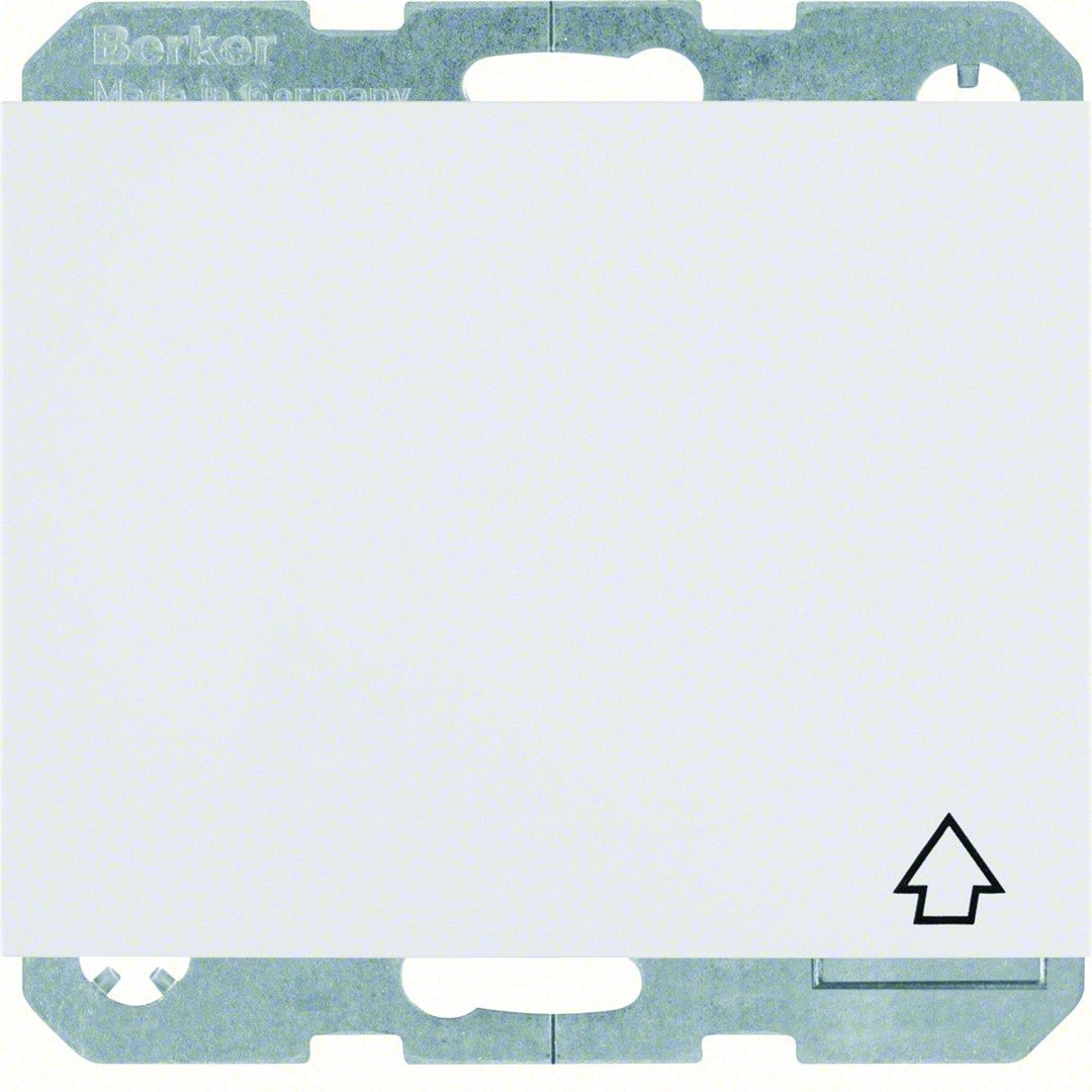 Schuko lizdas  QC „Safety Plus“ su dangteliu IP44 Berker K1/K5 baltas blizgus