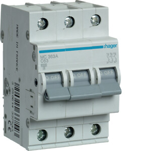 Automatinis jungiklis, 3P, C-63A, 6kA, 3 moduliai